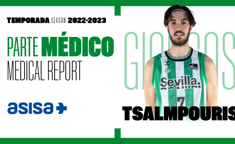 PARTE MÉDICO | Giorgos Tsalmpouris sufre una rotura muscular en los adductores de su pierna izquierda PARTE MÉDICO | Giorgos Tsalmpouris sufre una rotura muscular en los adductores de su pierna izquierda